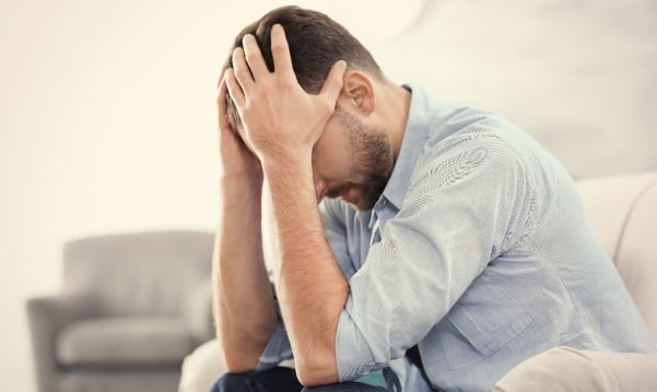 Calm psychiatric clinic setting where patients discuss treatment resistant depression and Spravato evaluation options.